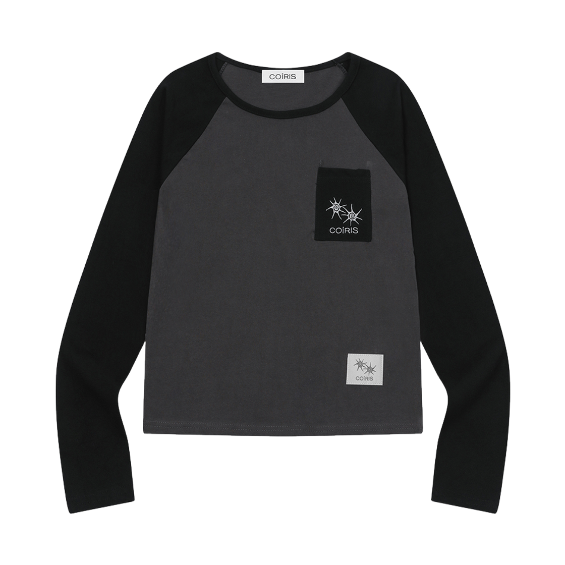 C-P00000DW Coiris Raish Raglan Long Sleeve T Charcoal
