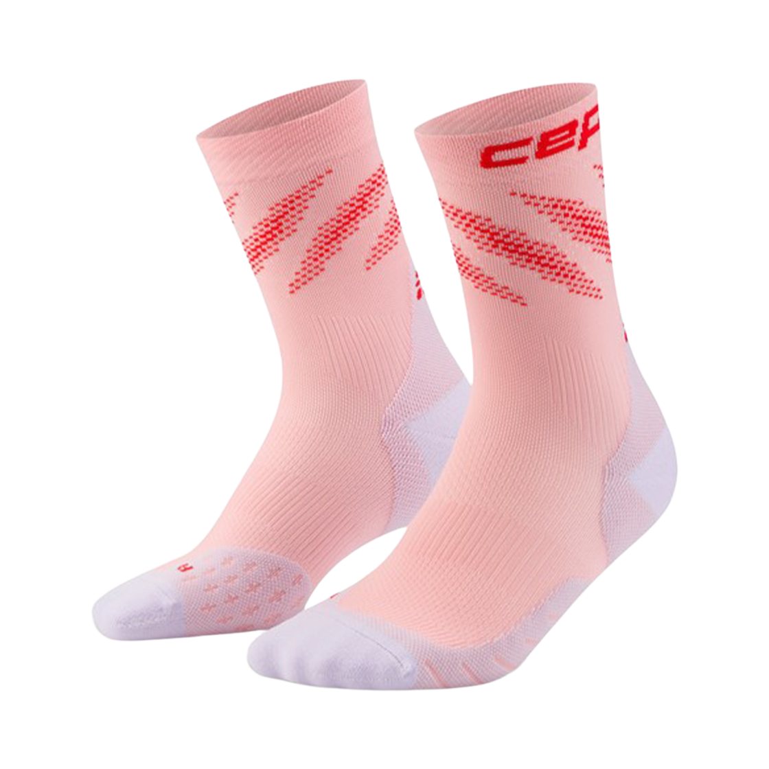 CEP 코어 런 에디션 이립틱 미드컷 삭스 핑크 레드 여성용(CEP Core Run Edt. Elliptic Socks Mid Cut Pink Red Women's) - 1