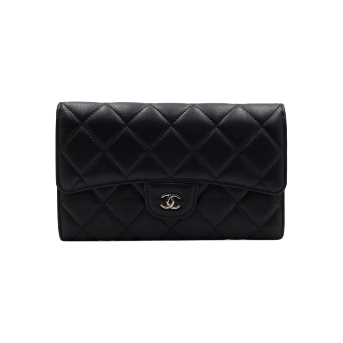 샤넬 램스킨 은장 CC 클래식 플랩 여성 장지갑(Chanel Lambskin Silver CC Classic Flap Long Wallet)