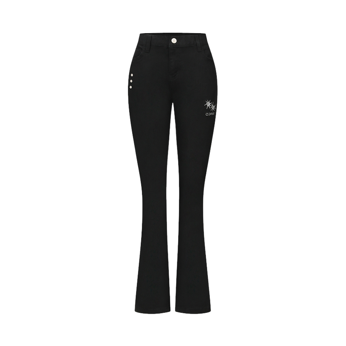 코이리스 셀릭 리벳 포인트 부츠컷 팬츠 블랙(Coiris Selic Rivet Point Boots Cut Pants Black) - 1