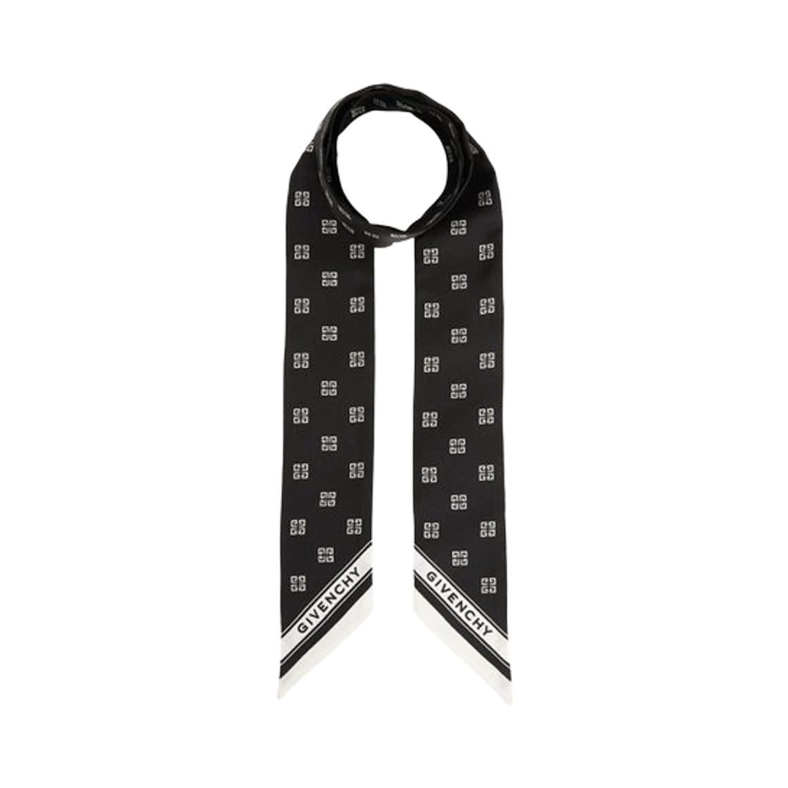 (W) 지방시 실크 스카프 블랙((W) Givenchy Silk Scarf Black)