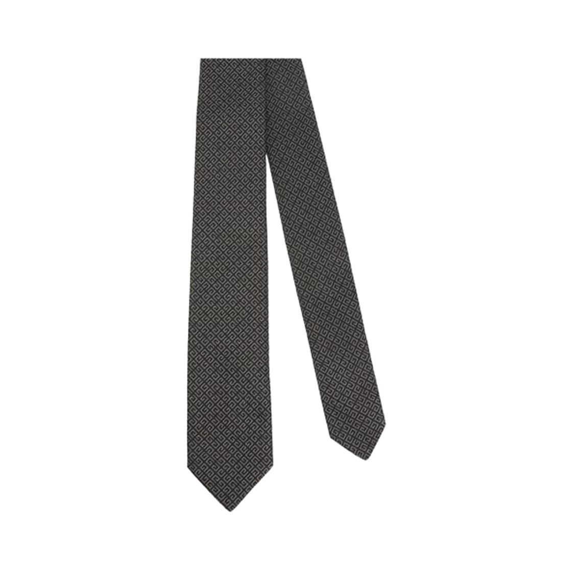 지방시 4G 자카드 실크 슬림 타이 블랙(Givenchy 4G Jacquard Silk Slim Tie Black)
