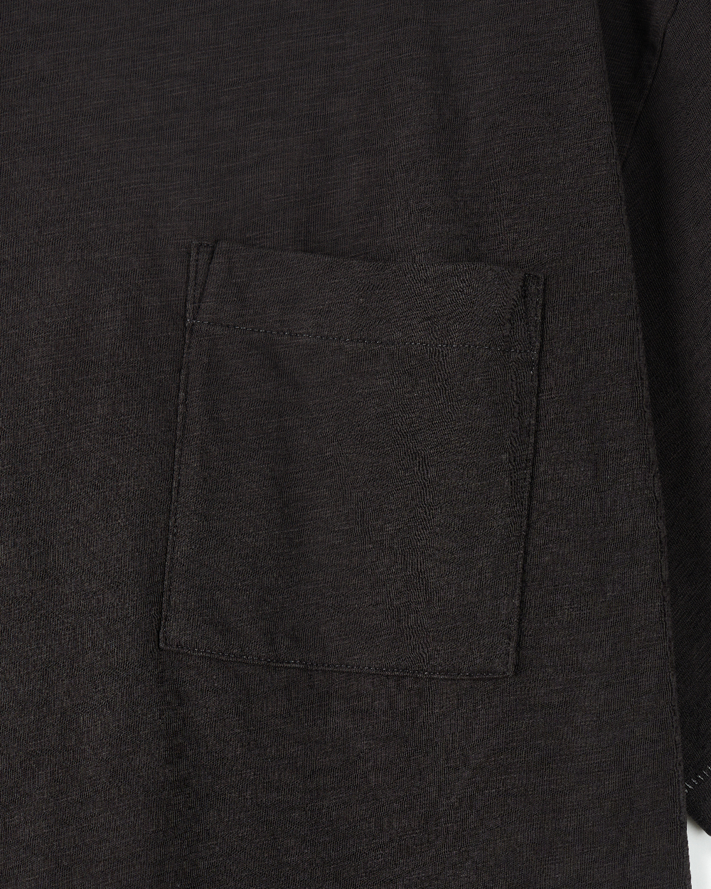(M) 선데이세레머니 내추럴 다이드 베이직 슬럽 티 - 딥 차콜((M) SUNDAY CEREMONY Natural Dyed Basic Slub Tee - Deep Charcoal) - 4