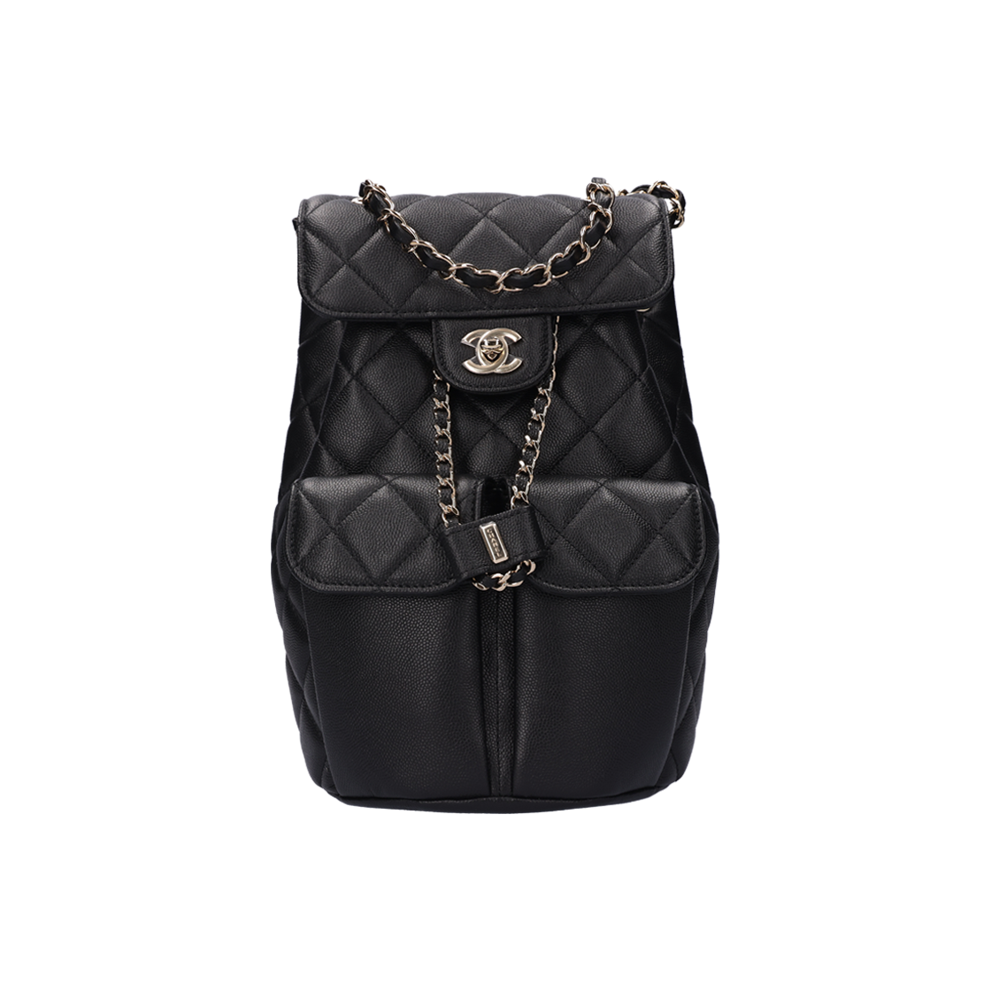샤넬 AS3200 캐비어 팩 마이 백 투포켓 백팩 그레인드 카프스킨 블랙 & 골드 메탈(Chanel AS3200 Caviar Pack My Bag Two-Pocket Backpack in Grained Calfskin Black & Gold Metal)