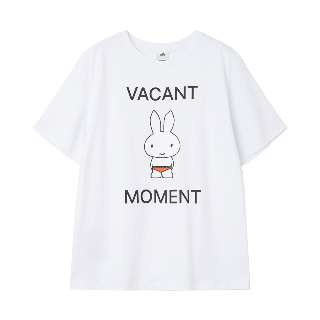 밀로 우먼 x 미피 베이컨트 미피 티셔츠 화이트(MILLO WOMEN x miffy Vacant Miffy T-Shirt White)