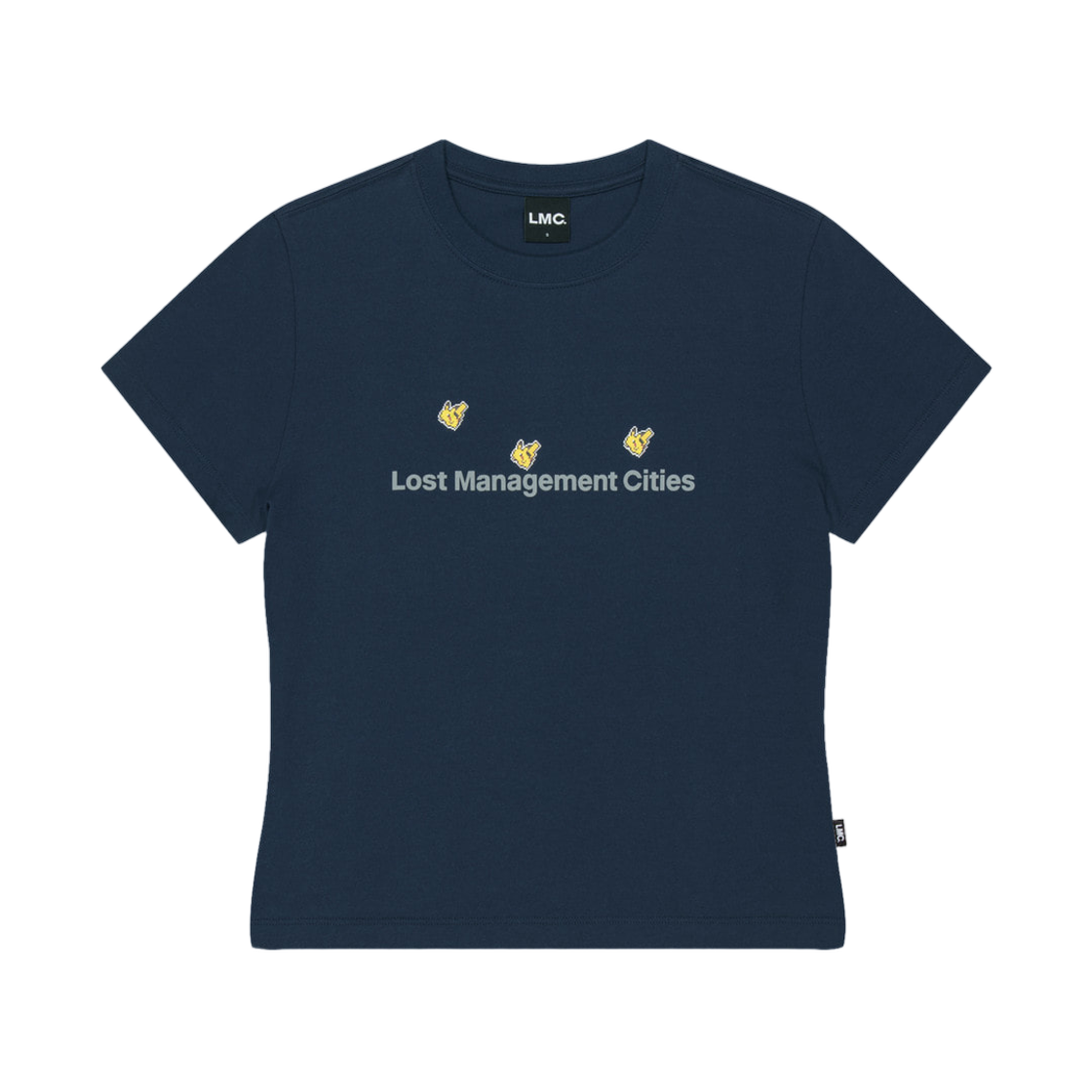 엘엠씨 x 포켓몬 픽셀 아트 WM 피카츄 FN OG 티셔츠 네이비(LMC x Pokemon Pixel Art WM Pikachu FN OG T-Shirt Navy)