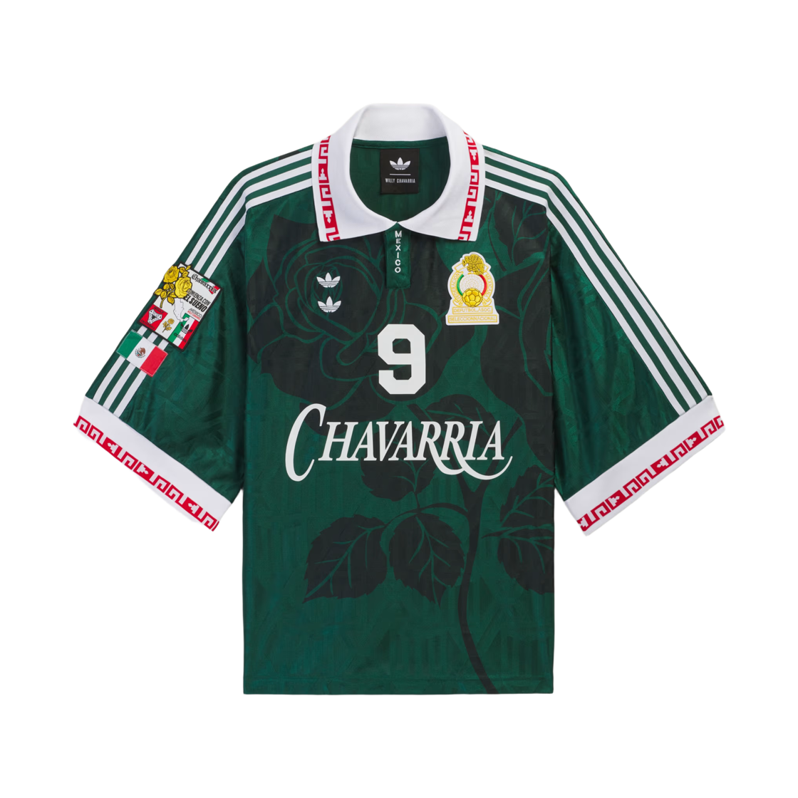 아디다스 x 윌리 차바리아 사커 저지 컬리지에이트 그린 - KR 사이즈(Adidas x Willy Chavarria Soccer Jersey Collegiate Green - KR Sizing) - 1