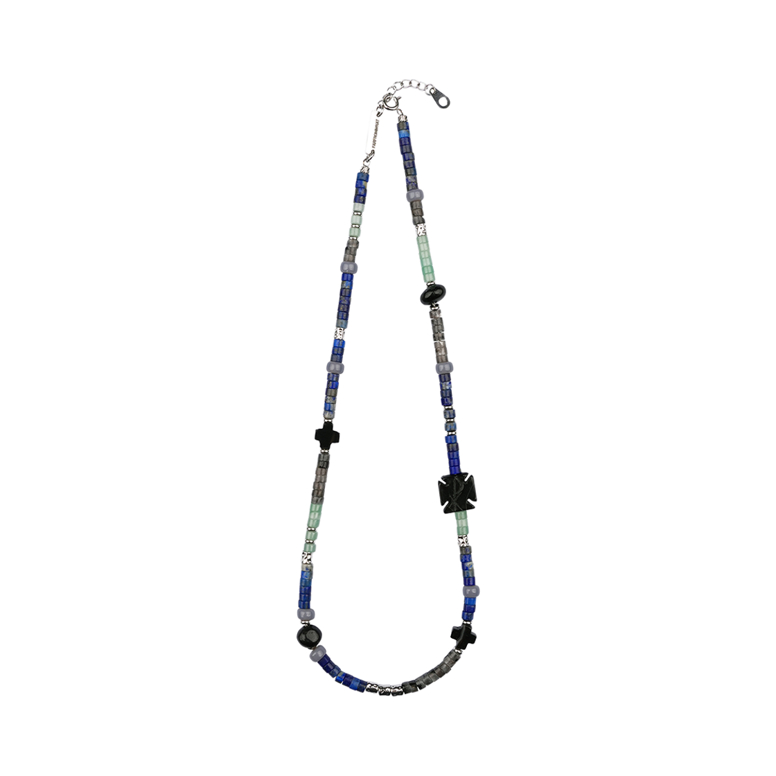 파프롬왓 스톤 크로스 네크리스 멀티(Farfromwhat Stone Cross Necklace_Multi)