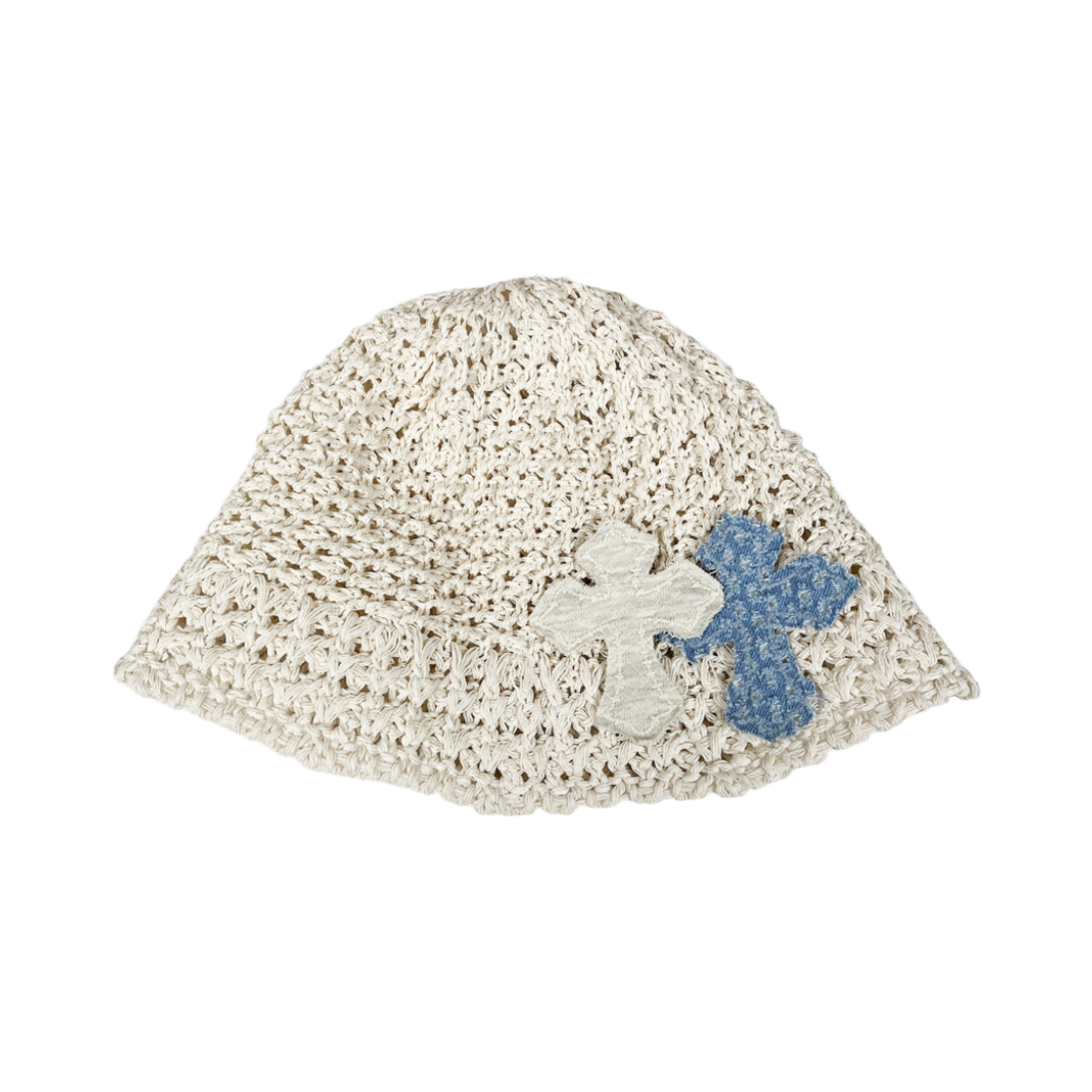 스케이터락 크로스 니트 버킷햇 아이보리(SK8ERROCK Cross Knit Bucket Hat ivory)