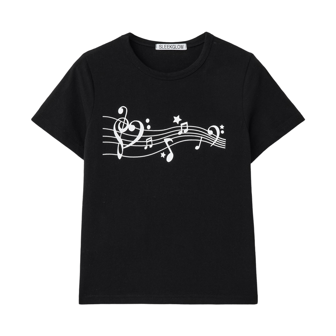 슬릭글로우 필 마이 리듬 티셔츠 블랙(SLEEKGLOW Feel My Rhythm T-Shirt Black)