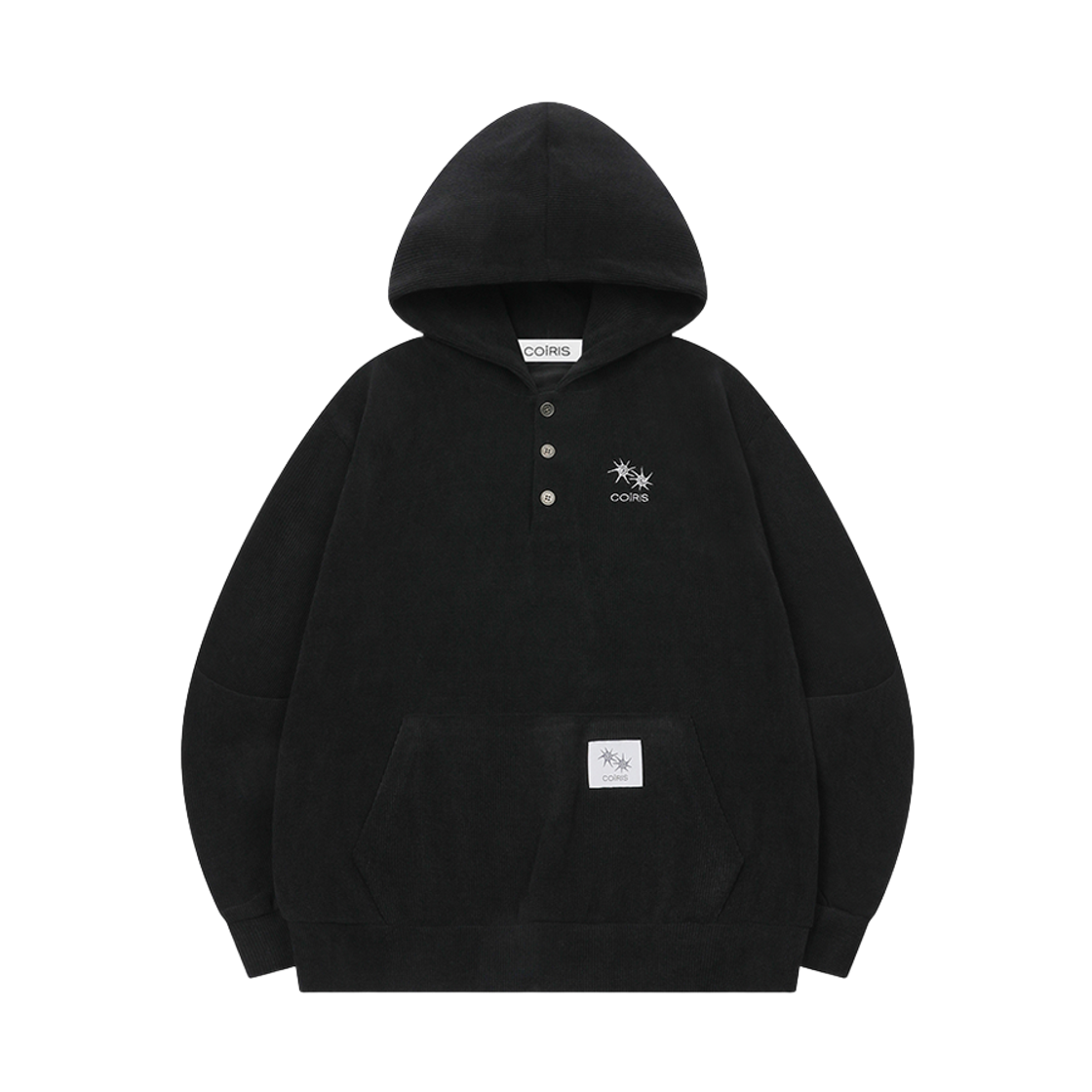C-P00000CR Coiris Raul Button Hood T Black