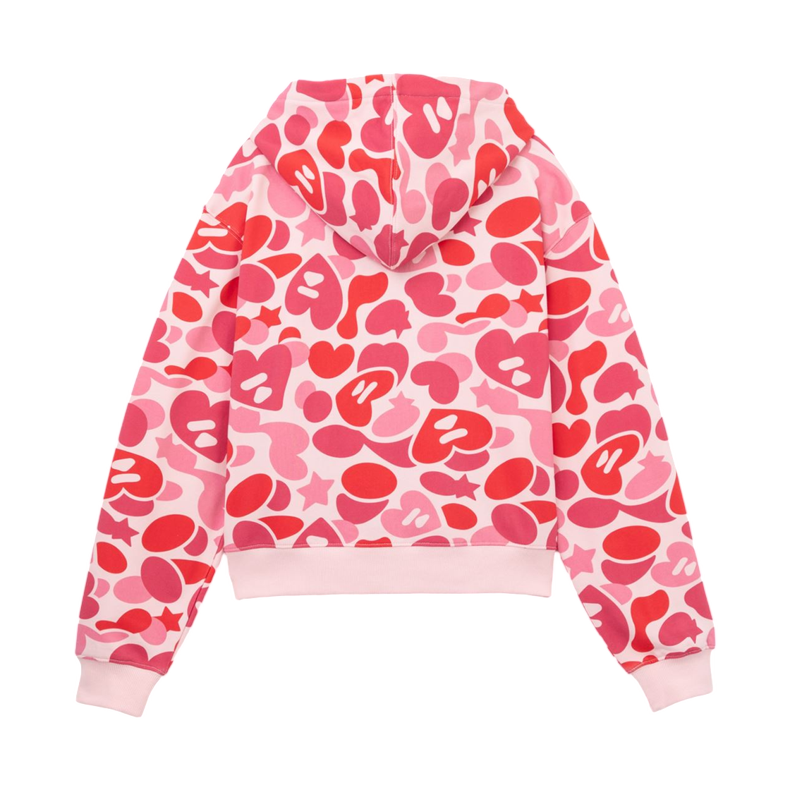(W) 베이프 카모 후드 집업 스웨터 핑크((W) BAPE Camo Hooded Zip Up Sweater Pink) - 2