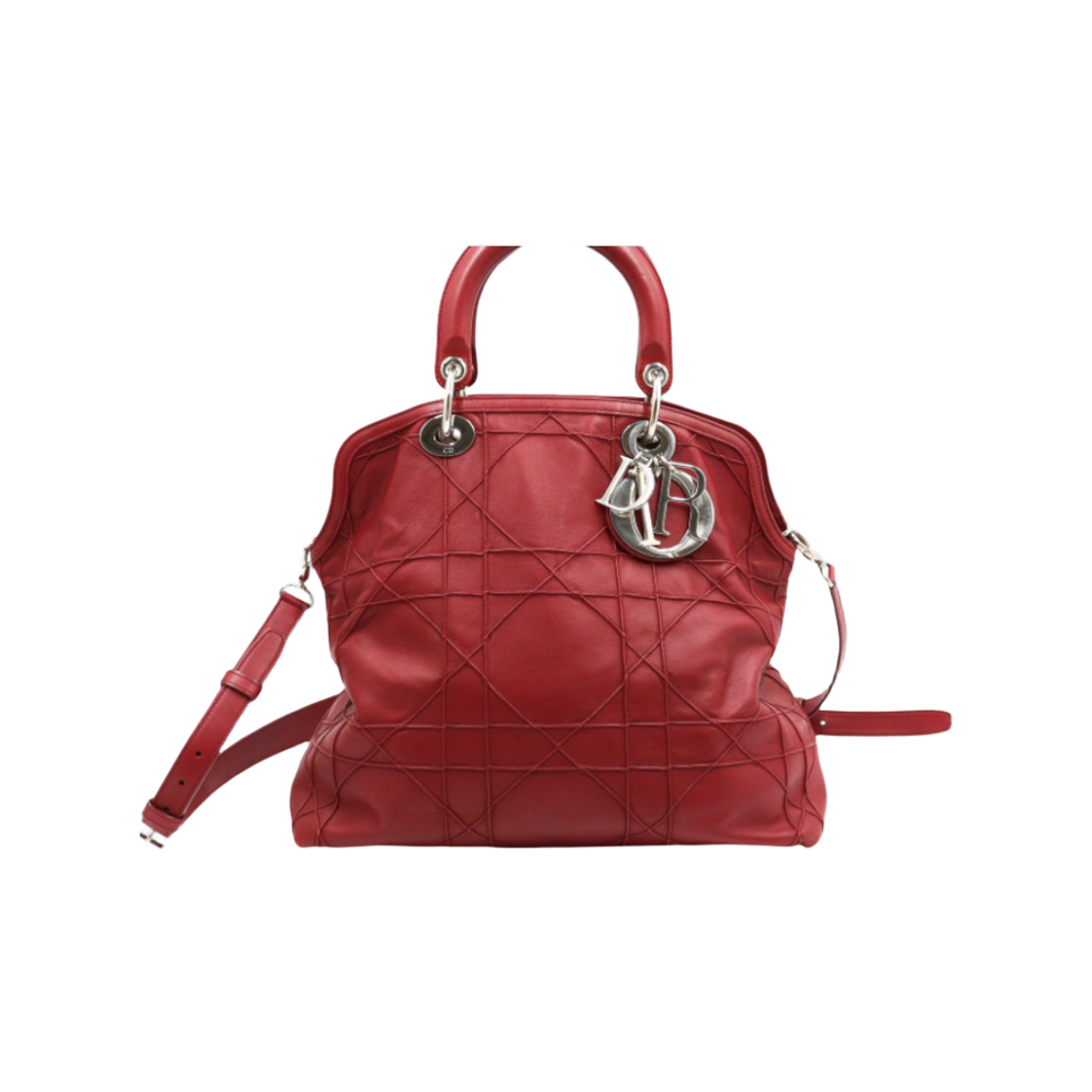 ITKWPP6WHVPD Dior Cannage Granville Tote & Shoulder Bag