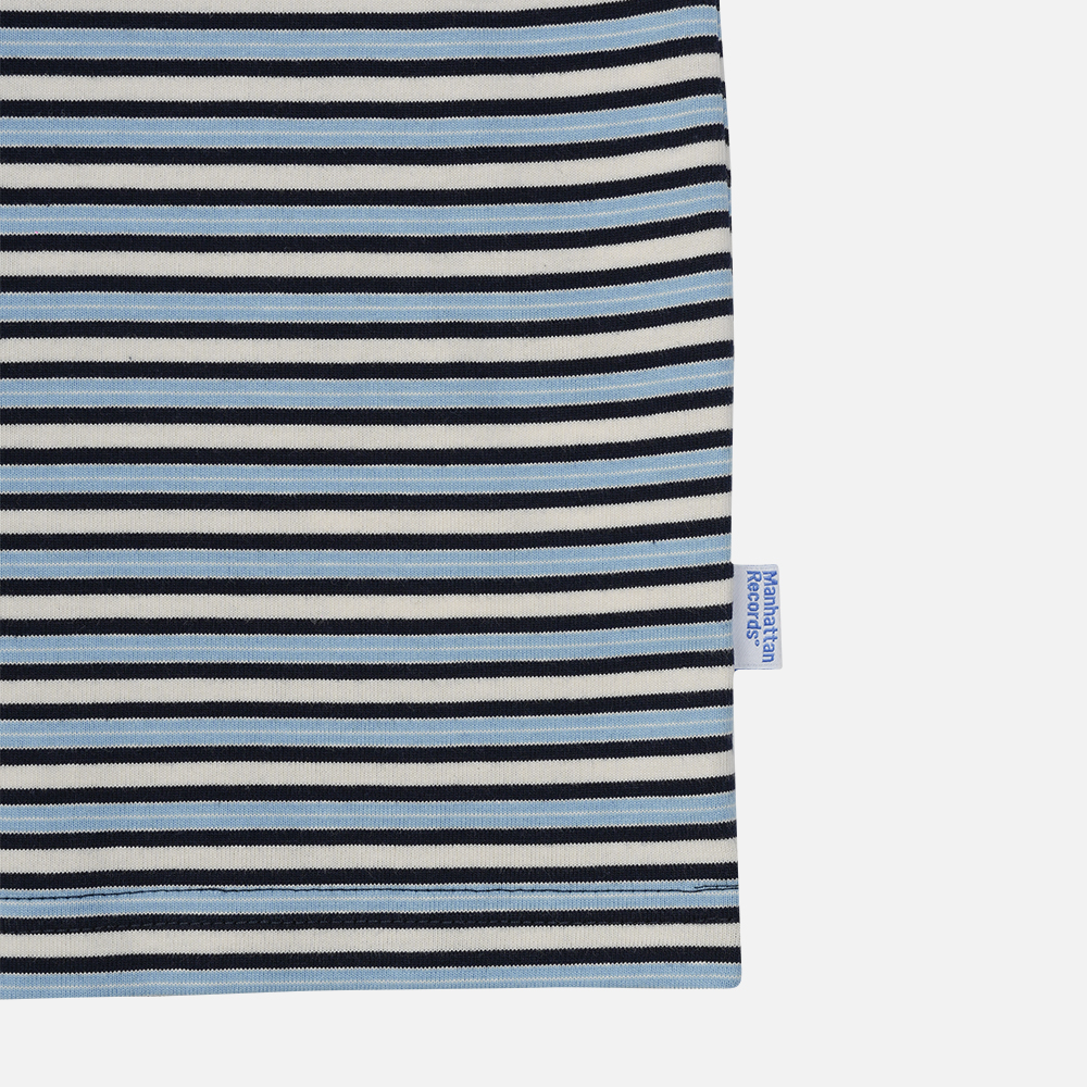 맨하탄 레코즈 포켓 보더 티 - 블루(Manhattan Records Pocket Border Tee - Blue) - 5