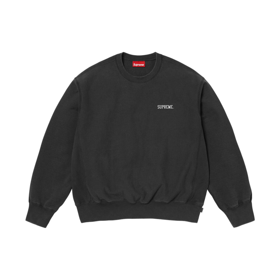 - Supreme Washed Crewneck Black - 26SS