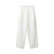 (W) Zara x Caramel London 100% Linen Pants Ivory White