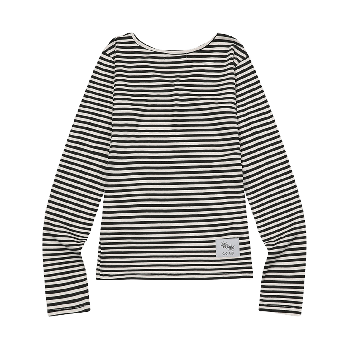 코이리스 로사 브이넥 스트라이프 긴팔 티 블랙-화이트(Coiris Rosa V-Neck Striped Long Sleeve T Black-White) - 2