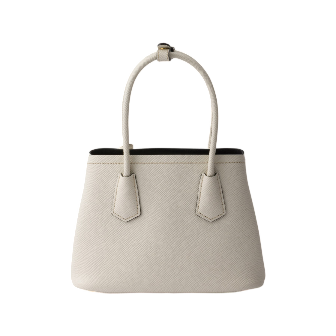 프라다 더블 사피아노 레더 미니백 초크 화이트 블랙(Prada Double Saffiano Leather Mini-Bag Chalk White Black) - 2