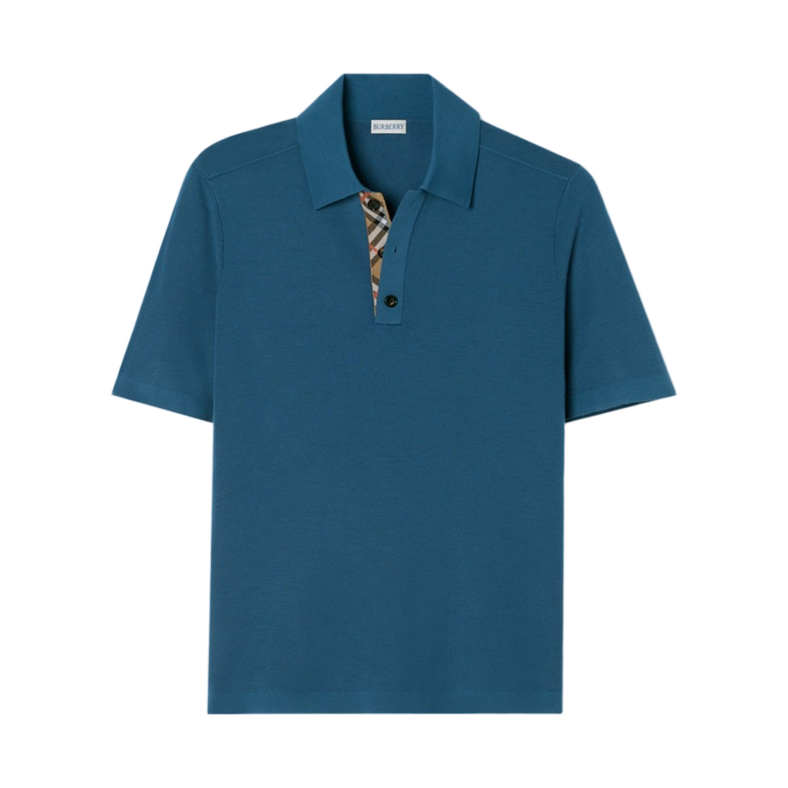 8130167 Burberry Wool Polo Shirt Maritime Blue