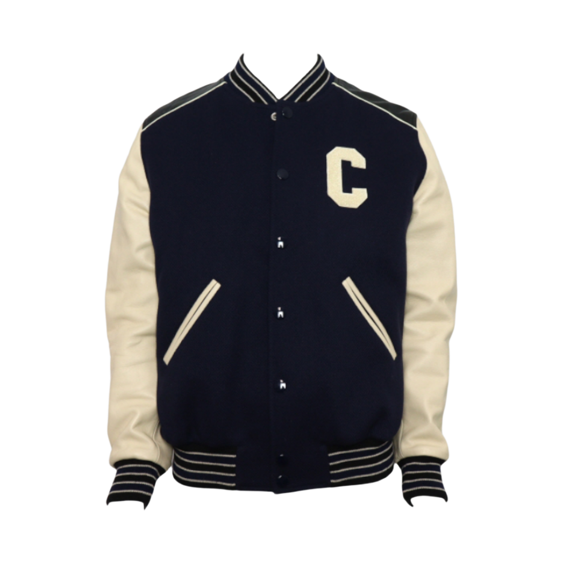 ITBR88EU8U92 Celine Textured Wool Teddy Varsity Jacket