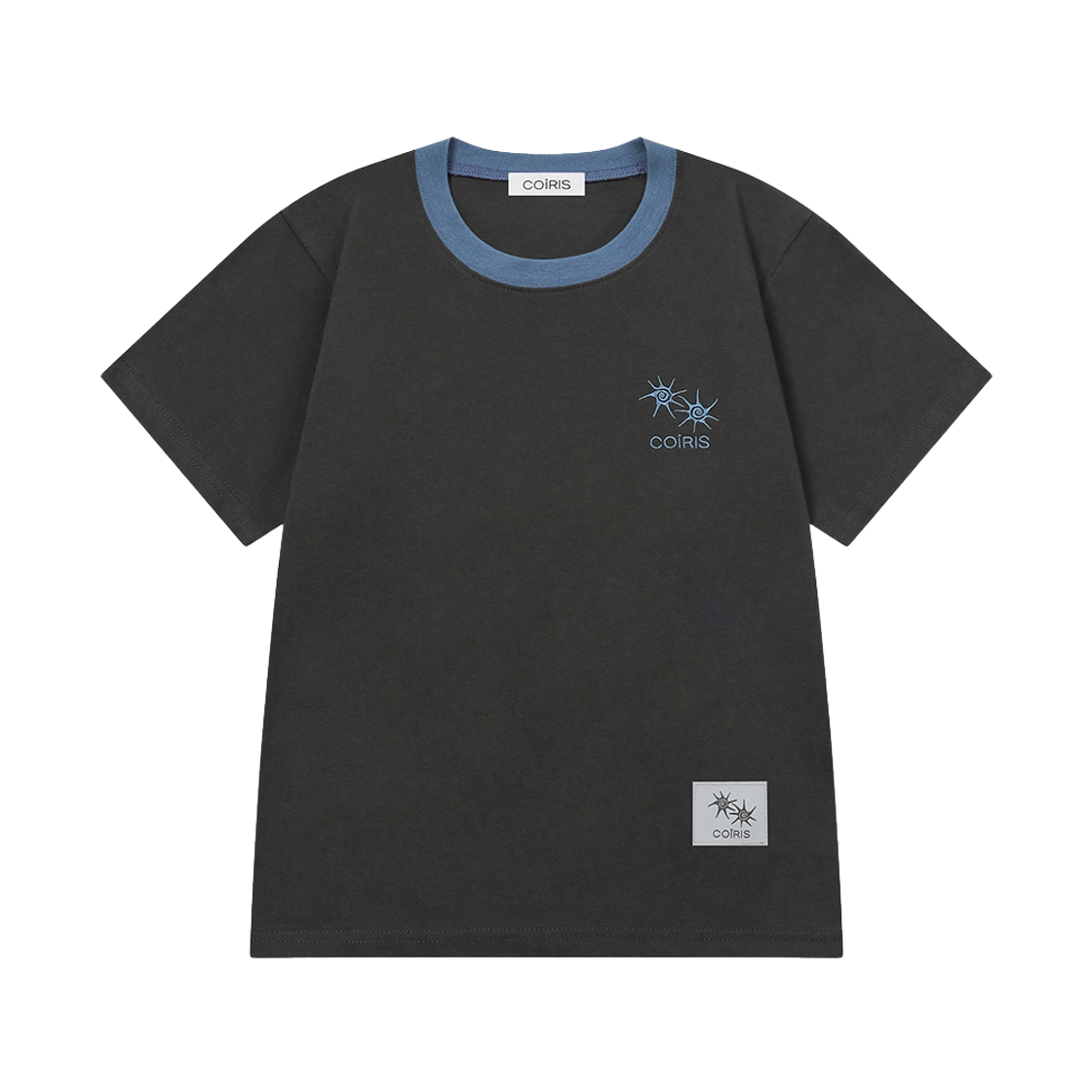 C-P00000DS Coiris Rora Small Logo Half T Charcoal-Blue