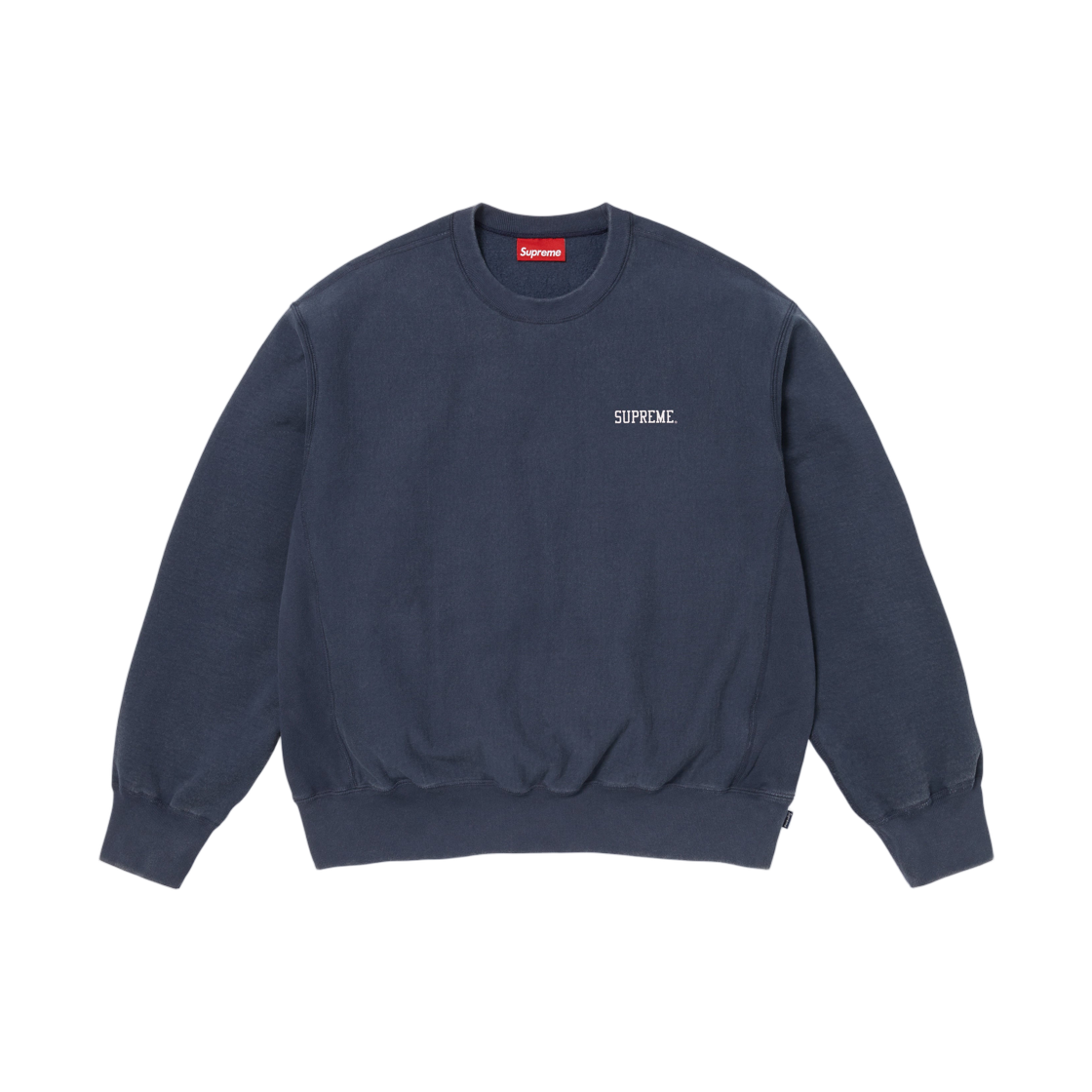 - Supreme Washed Crewneck Navy - 26SS
