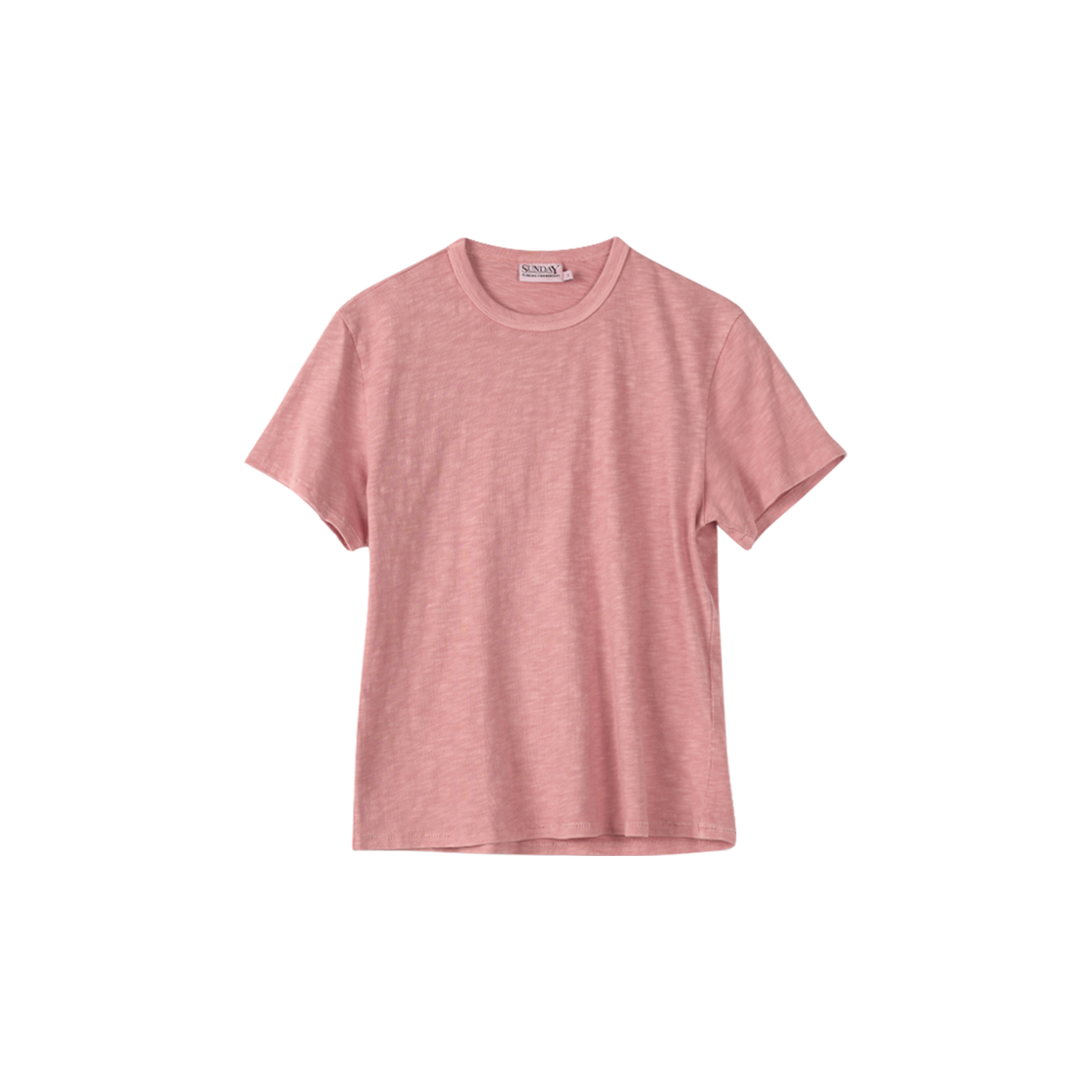 (W) 선데이세레머니 내추럴 다이드 베이직 슬럽 티 - 애쉬 핑크((W) SUNDAY CEREMONY Natural Dyed Basic Slub Tee - Ash Pink)