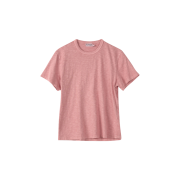 (W) SUNDAY CEREMONY Natural Dyed Basic Slub Tee - Ash Pink