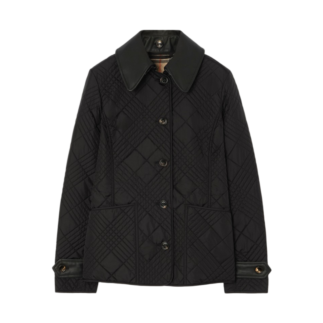 8128389 (W) Burberry Quilted Nylon Fernleigh Jacket Black