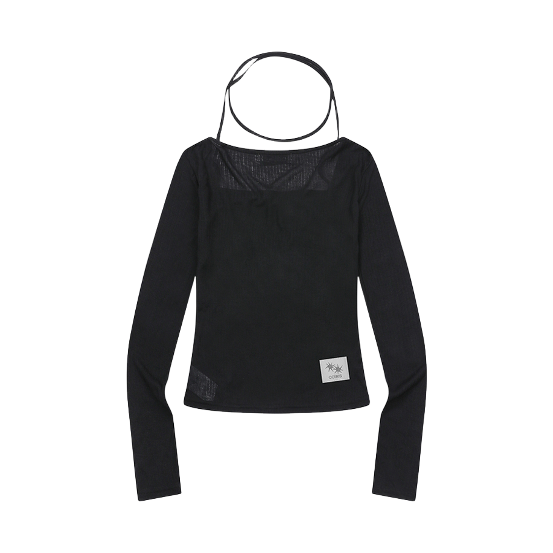 코이리스 리아르 레이어드 스트랩 홀터넥 롱 슬리브 티 블랙(Coiris Liare Layered Strap Neck Long Sleeve T Black) - 2
