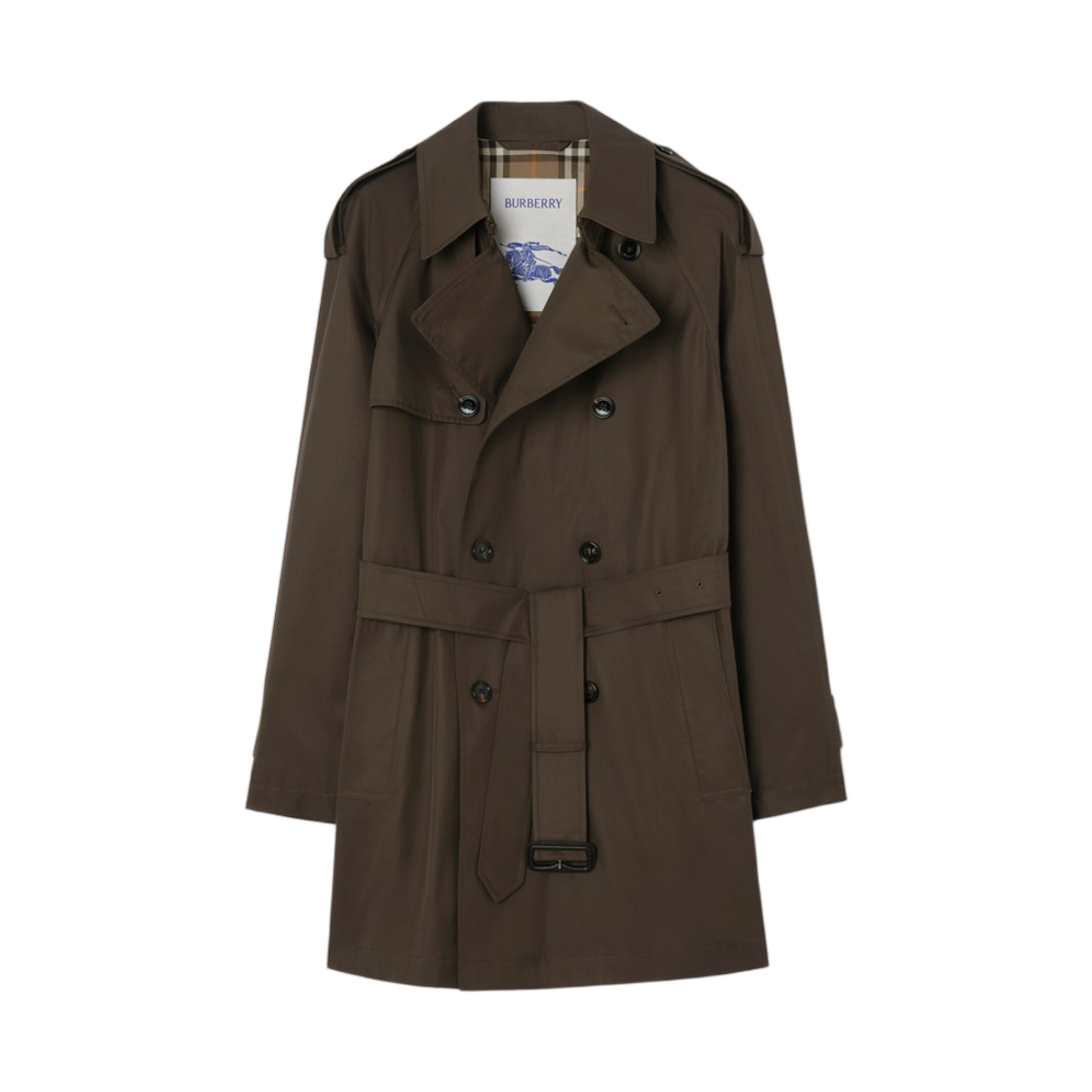 8127022 Burberry Mid-Length Gabardine Leadenham Trench Coat Estuary Brown