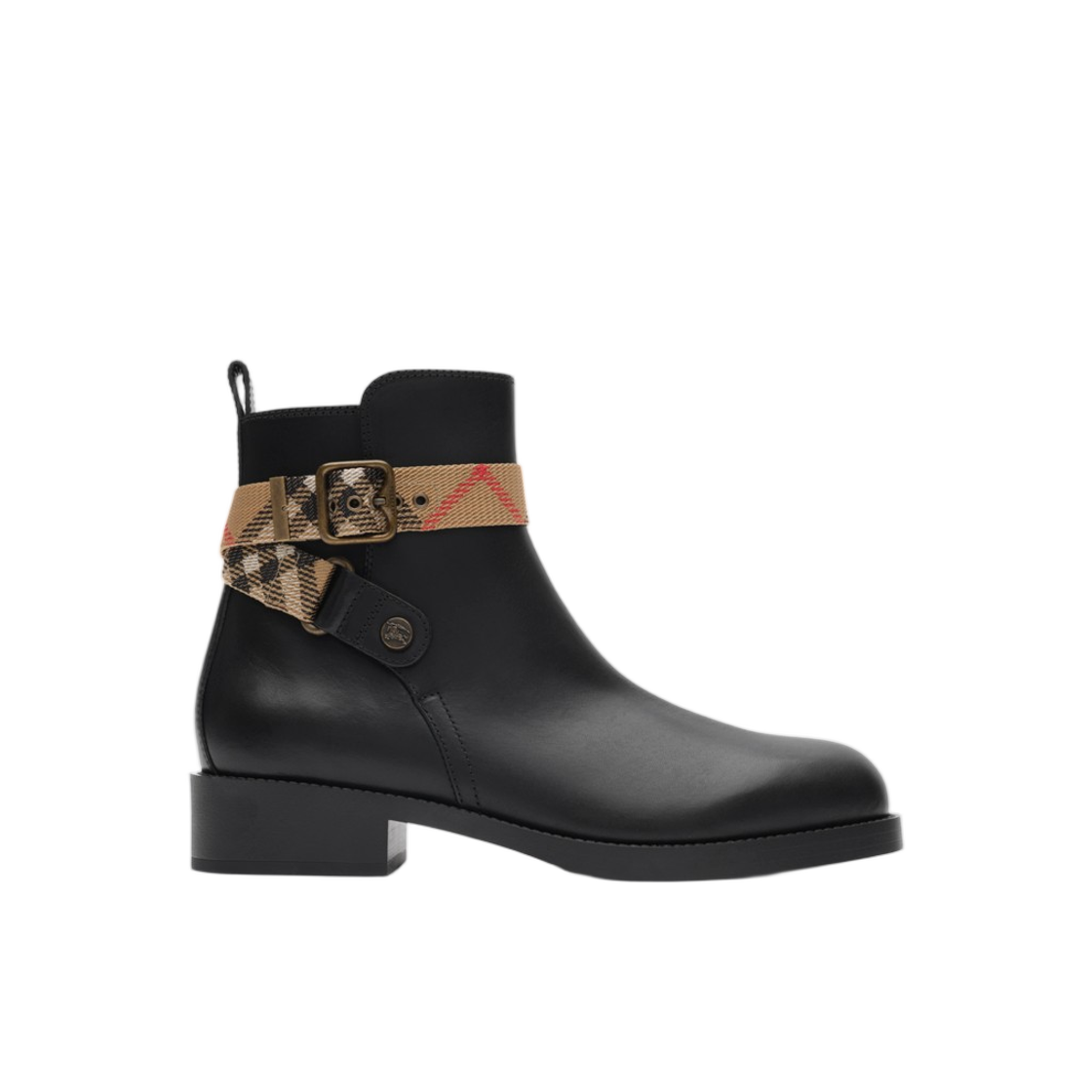 8128778 (W) Burberry Leather Huntley Boots Black