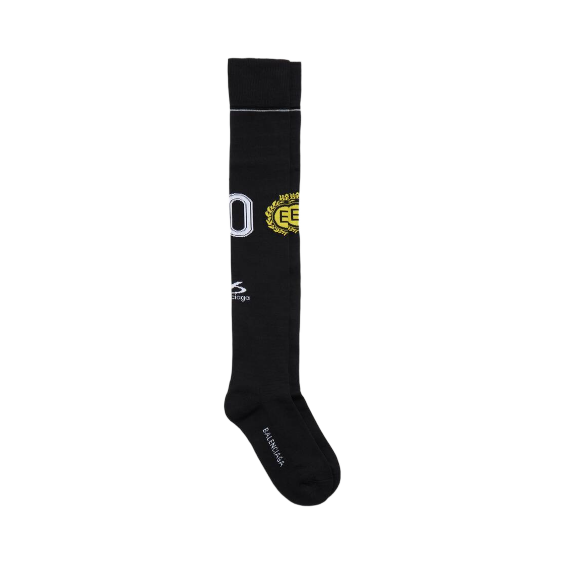 A003E8472B41000 Balenciaga Naval Crest Long Socks Black
