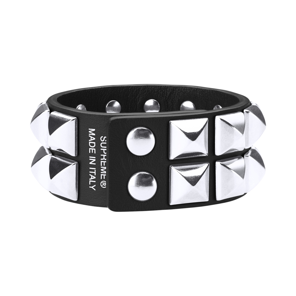 슈프림 스터드 레더 브레이슬릿 블랙 - 26SS(Supreme Studded Leather Bracelet Black - 26SS) - 2