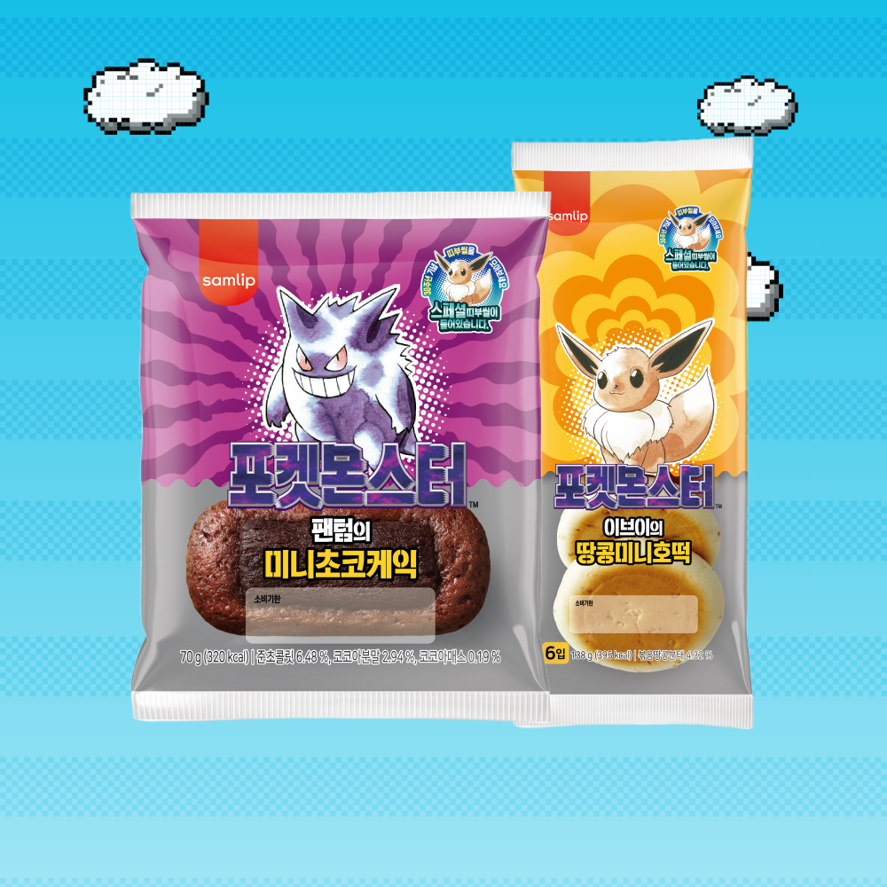 삼립 NEW 포켓몬 30주년 띠부씰빵 6종 12봉(Samlip NEW Pokémon 30th Anniversary Sticker Bread Variety Pack (6 Types, 12 Packs)) - 2