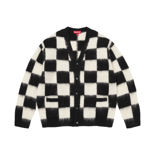 슈프림 체커보드 가디건 블랙 - 26SS | Supreme | KREAM