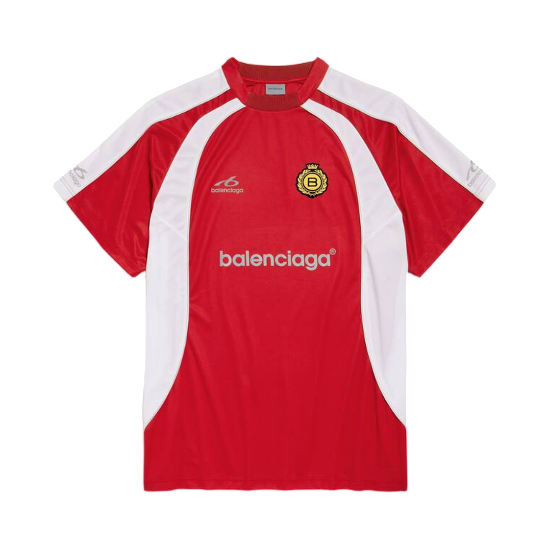 A003GLTUVZ76400 Balenciaga Soccer Oversized T-Shirt Red