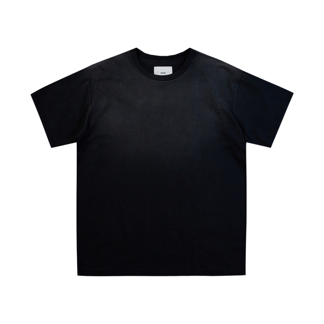 퍼렌 페이디드 워시 1/2 티셔츠 블랙(PERENN Faded Wash 1/2 T-shirt Black)