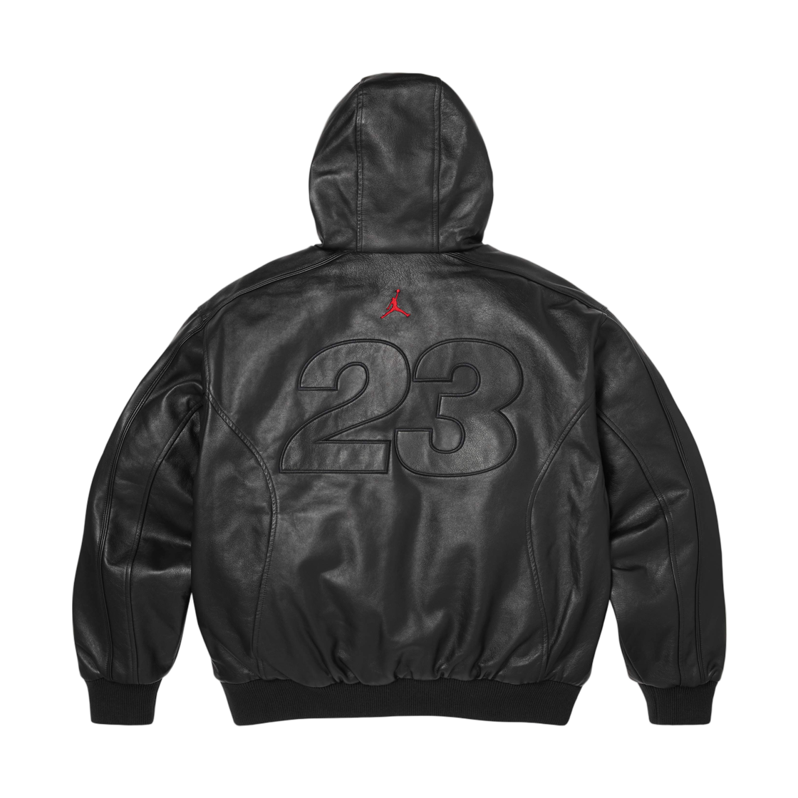 슈프림 x 조던 후드 레더 자켓 블랙 - 26SS(Supreme x Jordan Hooded Leather Jacket Black - 26SS) - 2