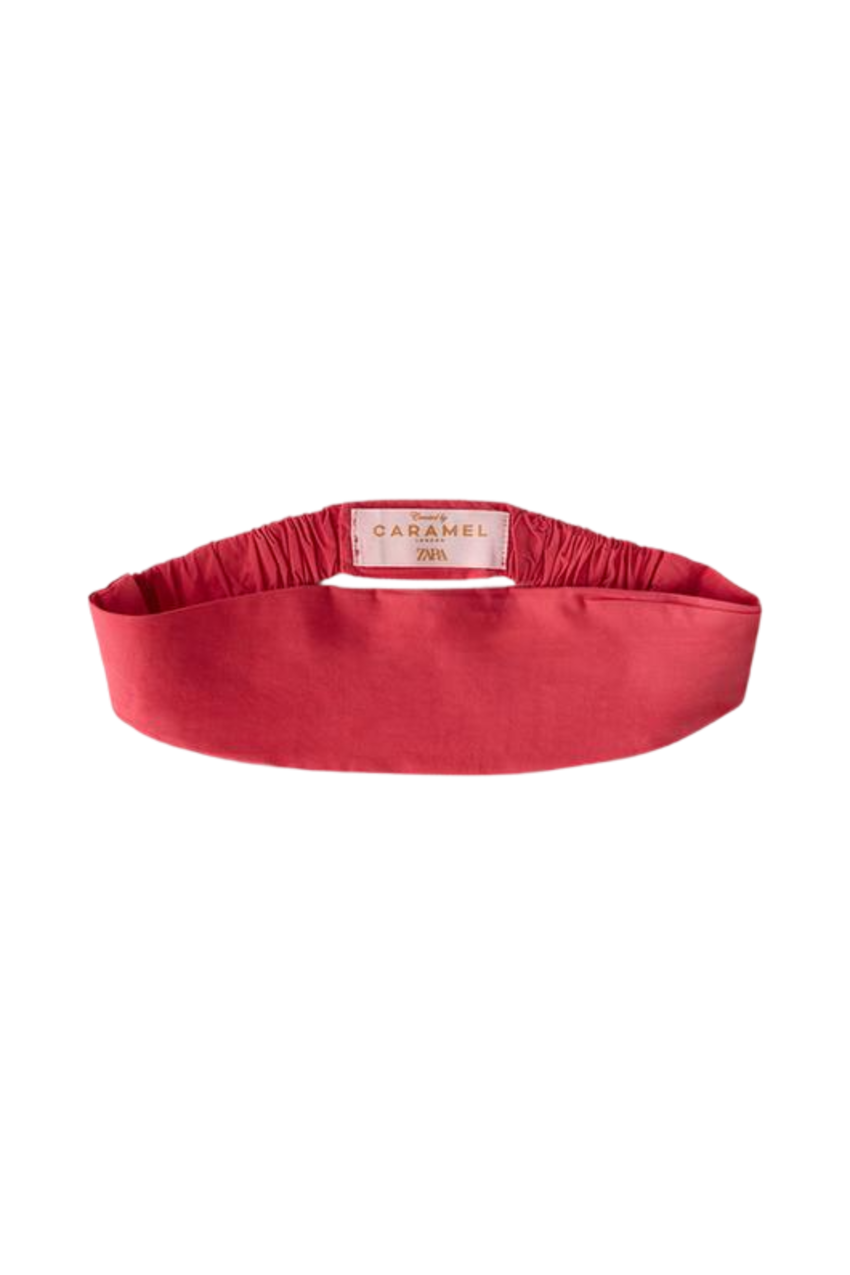 (키즈) 자라 x 카라멜 런던 엘라스틱 헤어밴드 레드((Kids) Zara x Caramel London Elastic Hairband Red)