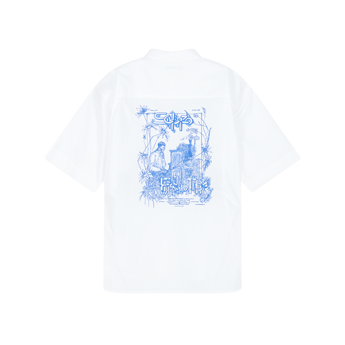 지오송지오 스케르조 아트워크 포플린 하프 셔츠 화이트 ZI3SH302WH(ZIOSONGZIO Scherzo Artwork Poplin Half Shirt White) - 1