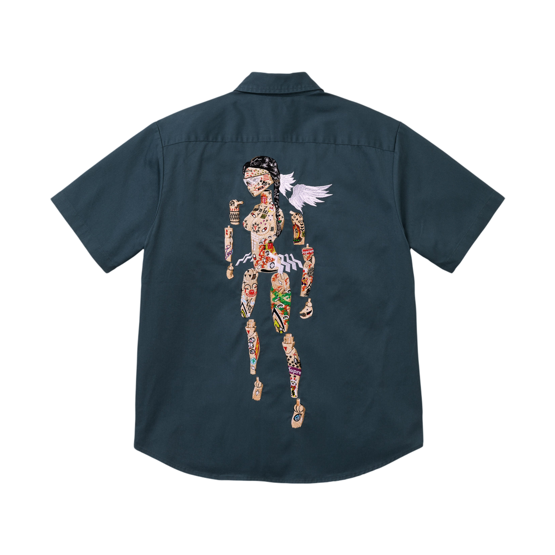 - Supreme AOI Cyborg S/S Work Shirt Navy - 26SS
