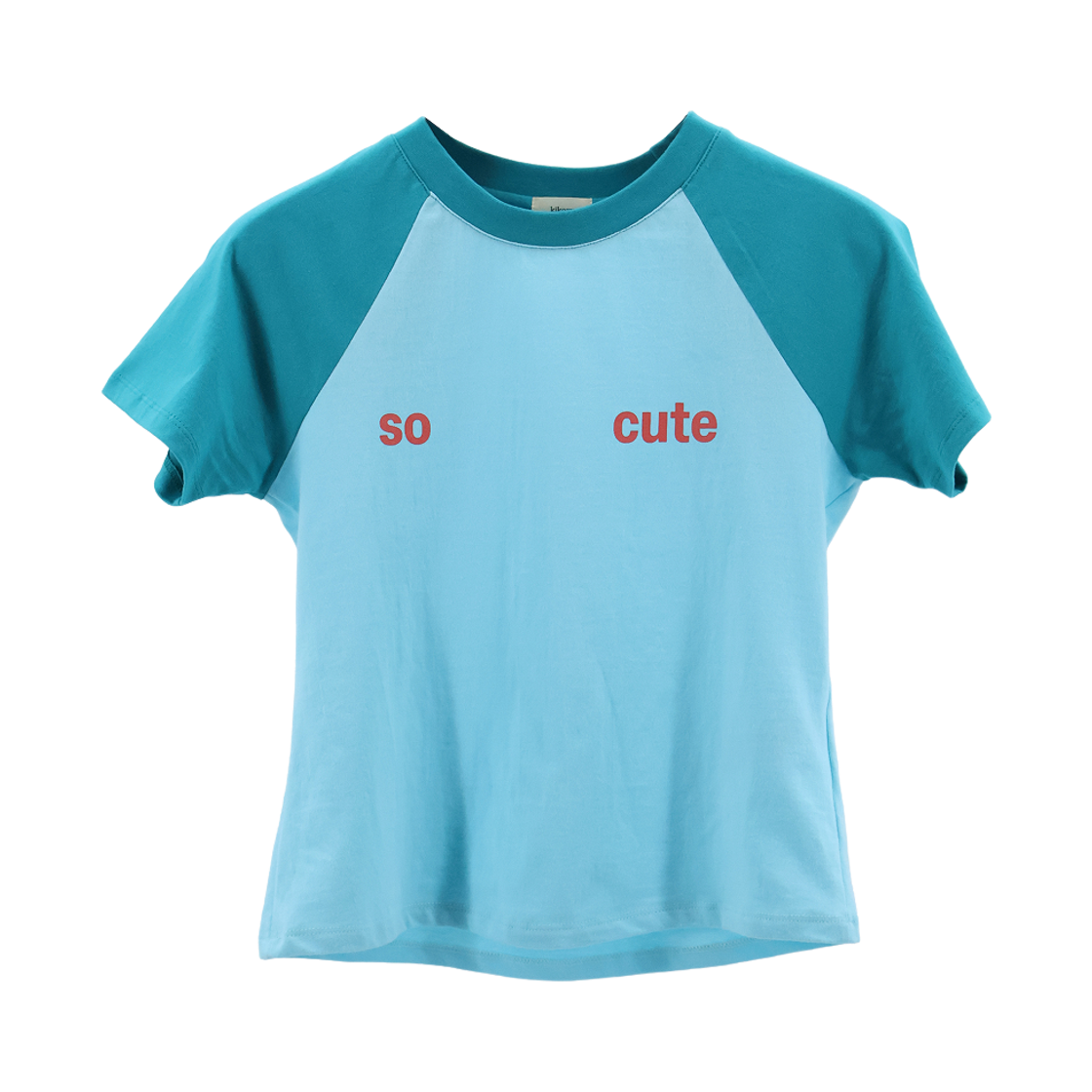키코지 쏘 큐트 래글런 티셔츠 더콰이즈(So Cute Raglan T-shirt_Turquoise) - 1