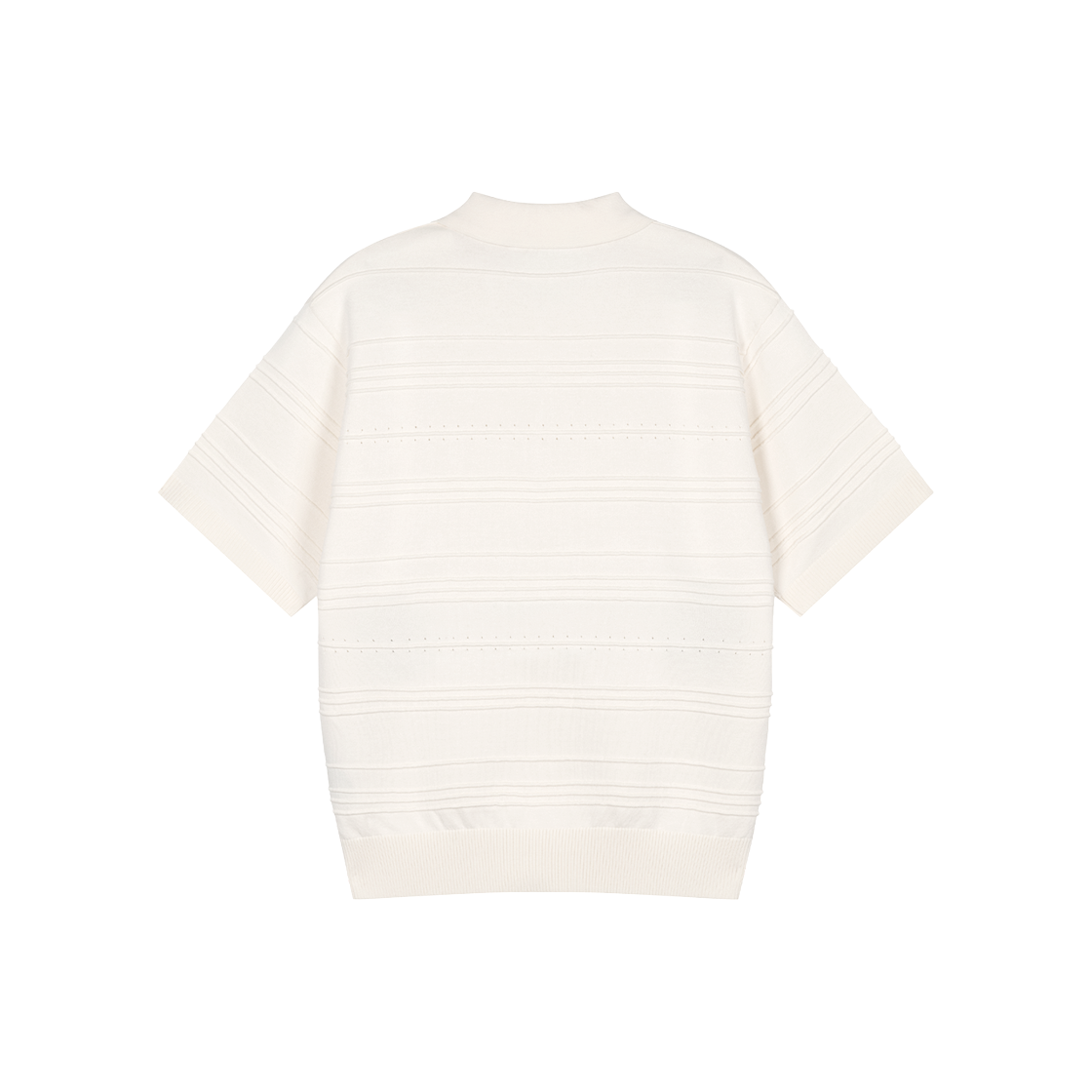 지오송지오 멀티 텍스쳐 하프 집업 니트 아이보리 ZI3KT312IV(ZIOSONGZIO Multi Texture Half Zip Up Knit Ivory) - 2