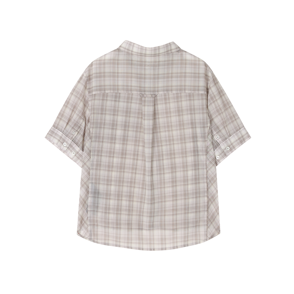 (W) 송지오 지제로 팬서 체크 하프 셔츠 베이지((W) SONGZIO ZZERO Panther Check Half Shirt Beige) - 2