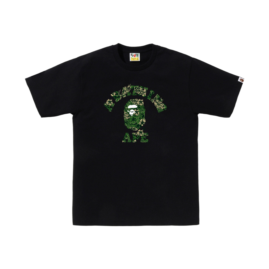 - BAPE Palm Resort Camo College T-Shirt Black Green