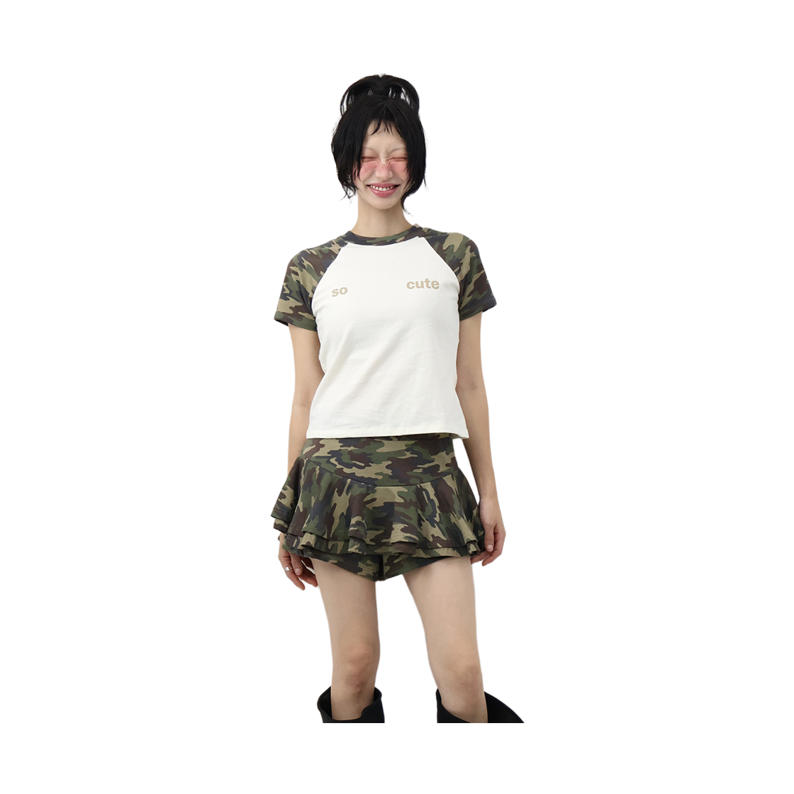 키코지 카모 스커트 팬츠(kikozy Camo Skirt Pants) - 2