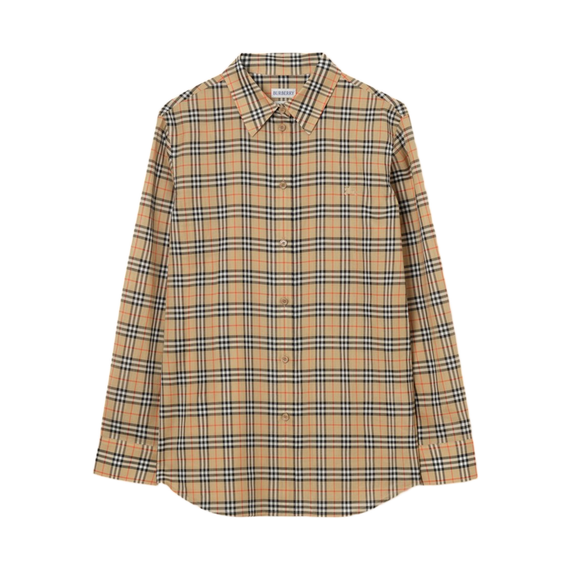 8127758 (W) Burberry Classic Fit Check Cotton Shirt Sand Beige