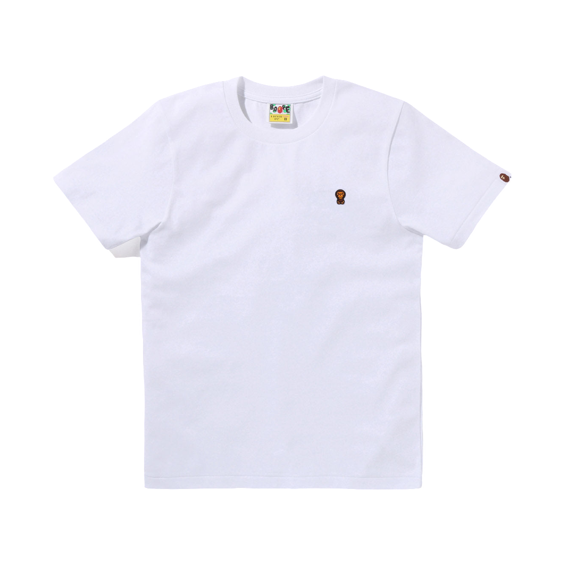 (W) 베이프 베이비 마일로 원 포인트 티셔츠 화이트((W) BAPE Baby Milo One Point T-Shirt White)