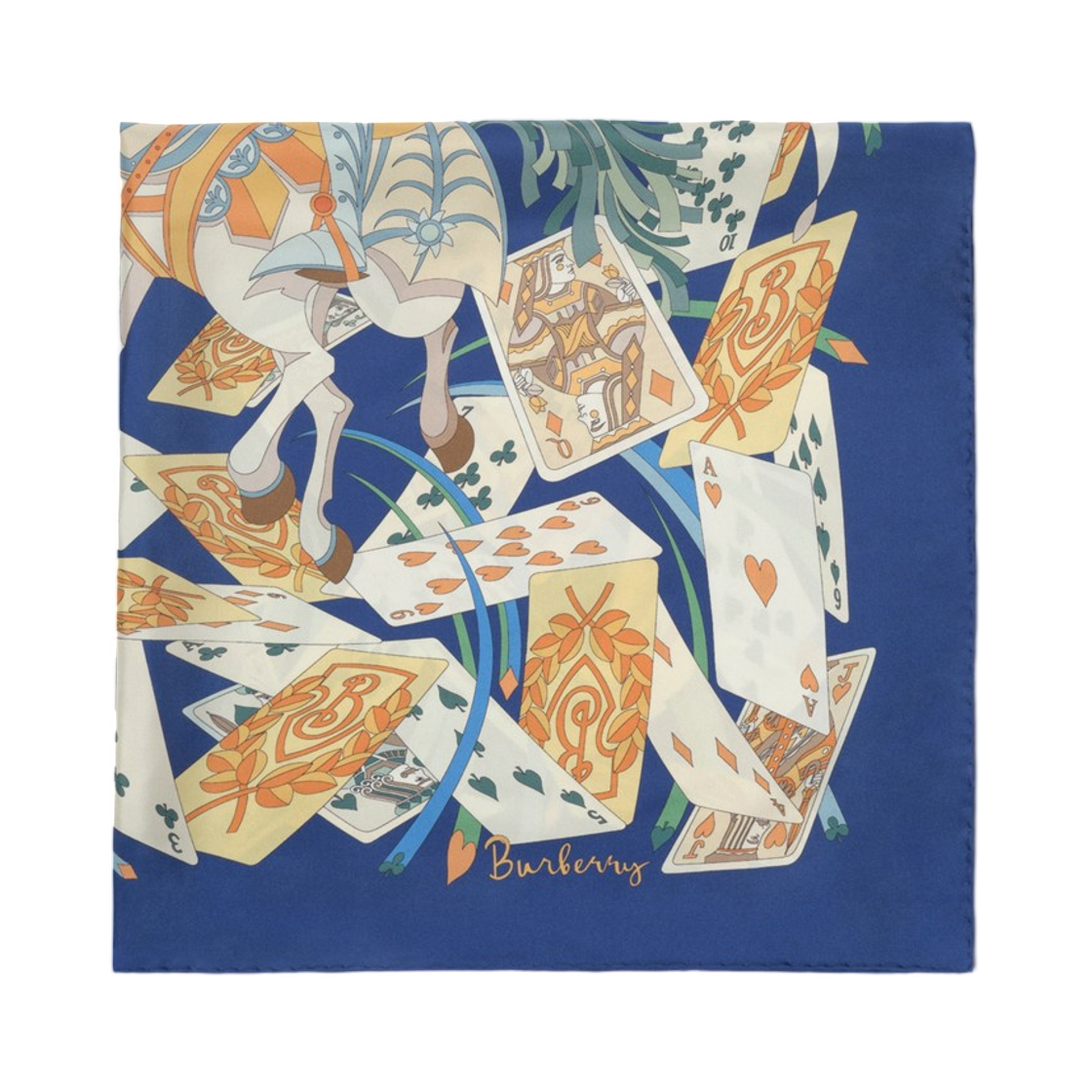 버버리 하우스 오브 카드 실크 스카프 마리타임 블루(Burberry House of Cards Silk Scarf Maritime Blue) - 2